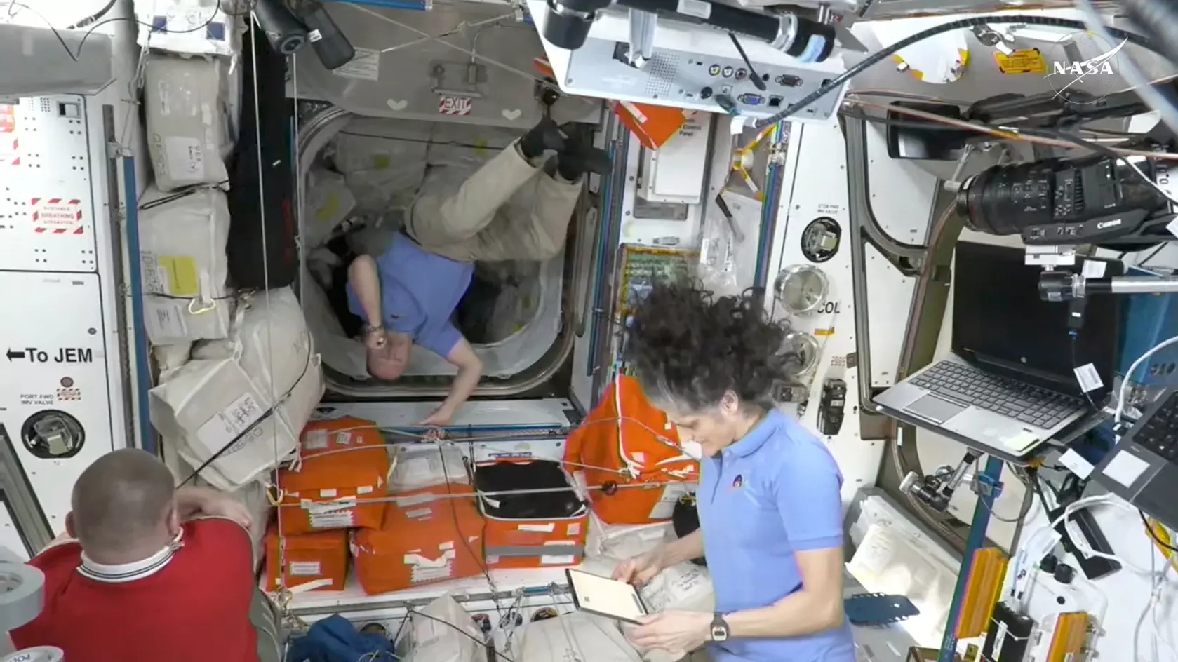 Sunita, Wilmore welcome their newly arrived replacements to NASA space station