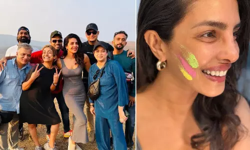 Priyanka Chopra Brings Holi Cheer to SSMB29 Sets