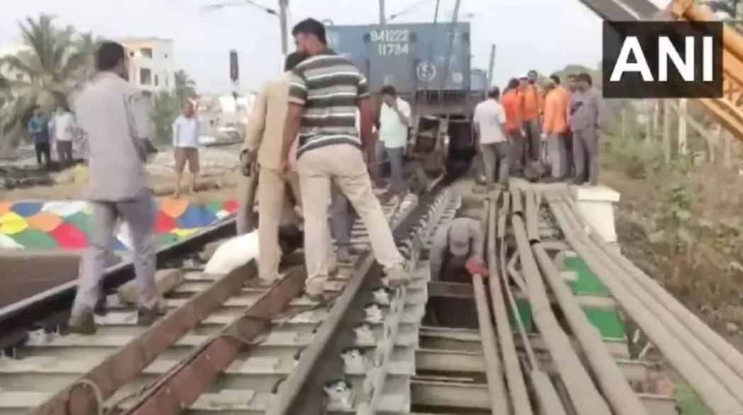 Goods Train Hits Girder Near Anakapalli, Track Damaged