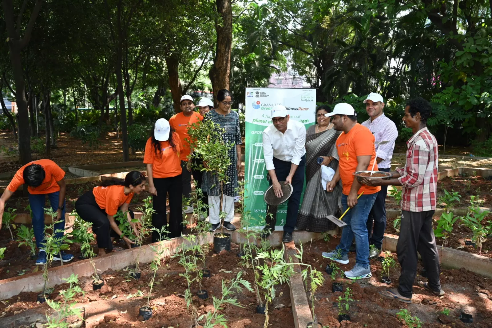 Granules Green Heartfulness Post- Run Plantation Drive raises a target of 30000 saplings