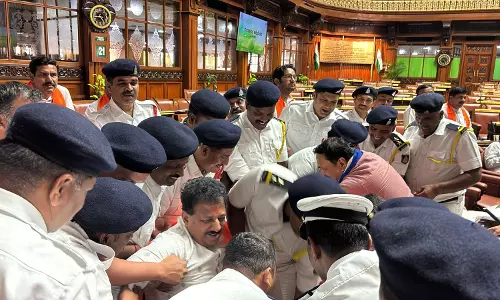 18 BJP MLAs suspended from Karnataka assembly for 6 months for disrespecting Speaker