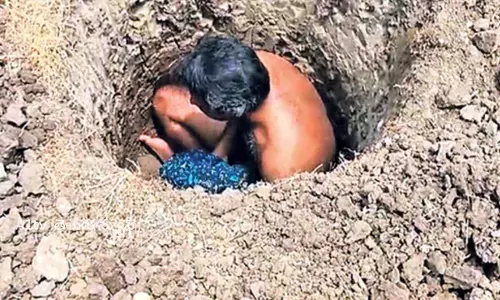 Man Attempts to Bury Himself Alive in Prakasam