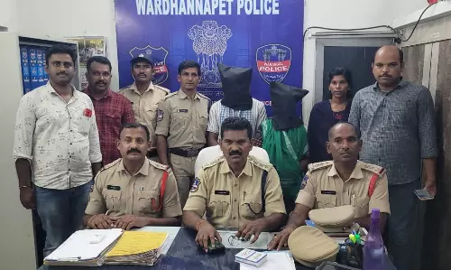 32.7 kg of ganja seized, 2 peddlers held in Warangal 32.7 kg of ganja seized, 2 peddlers held in Warangal