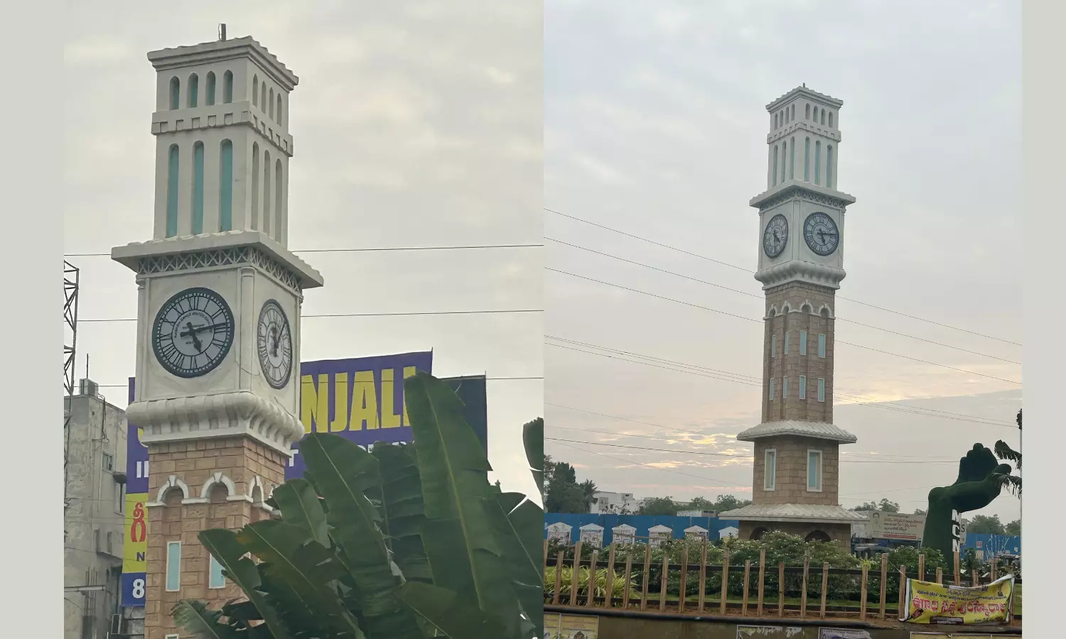 Clocks show different times at Nalgonda clocktower, people allege neglect