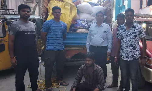7 Metric Tonnes of Fine Rice Seized in Nizamabad