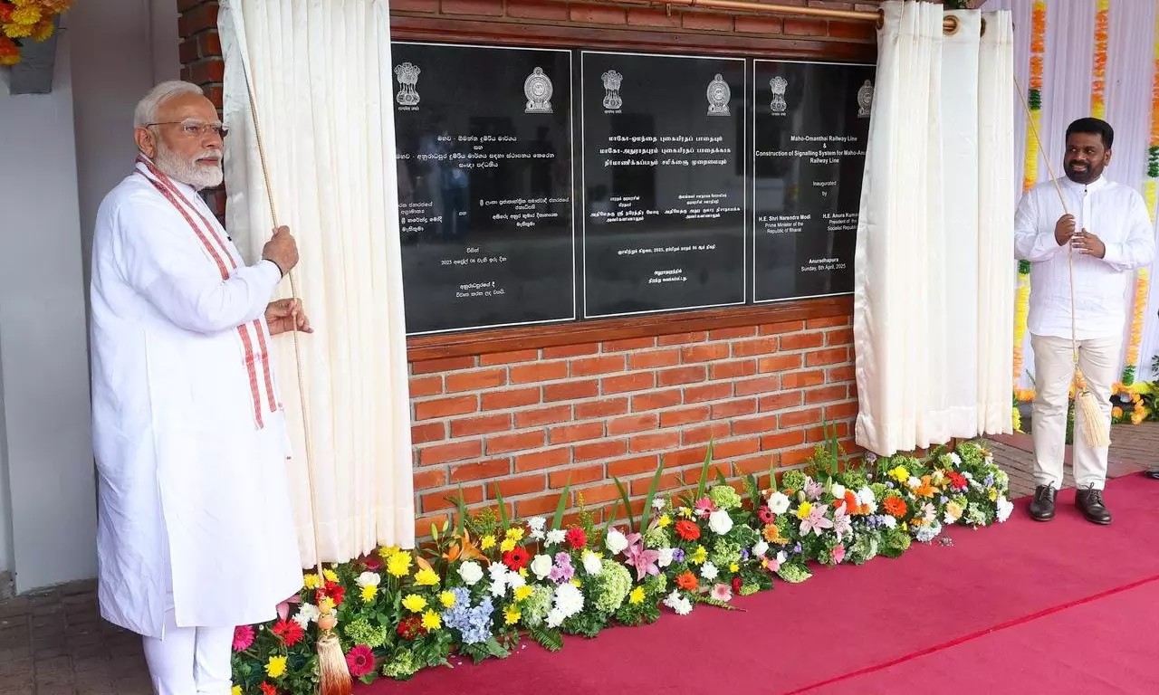 Sri Lanka: Modi launches two railway projects built with Indian assistance in Anuradhapura