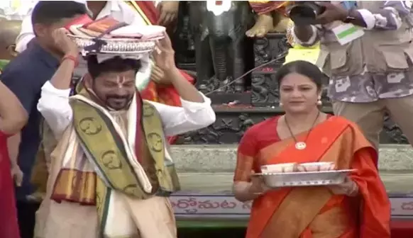 Sri Rama Navami: CM Revanth offers silk robes to Seethaaramachandra Swamy in Bhadrachalam