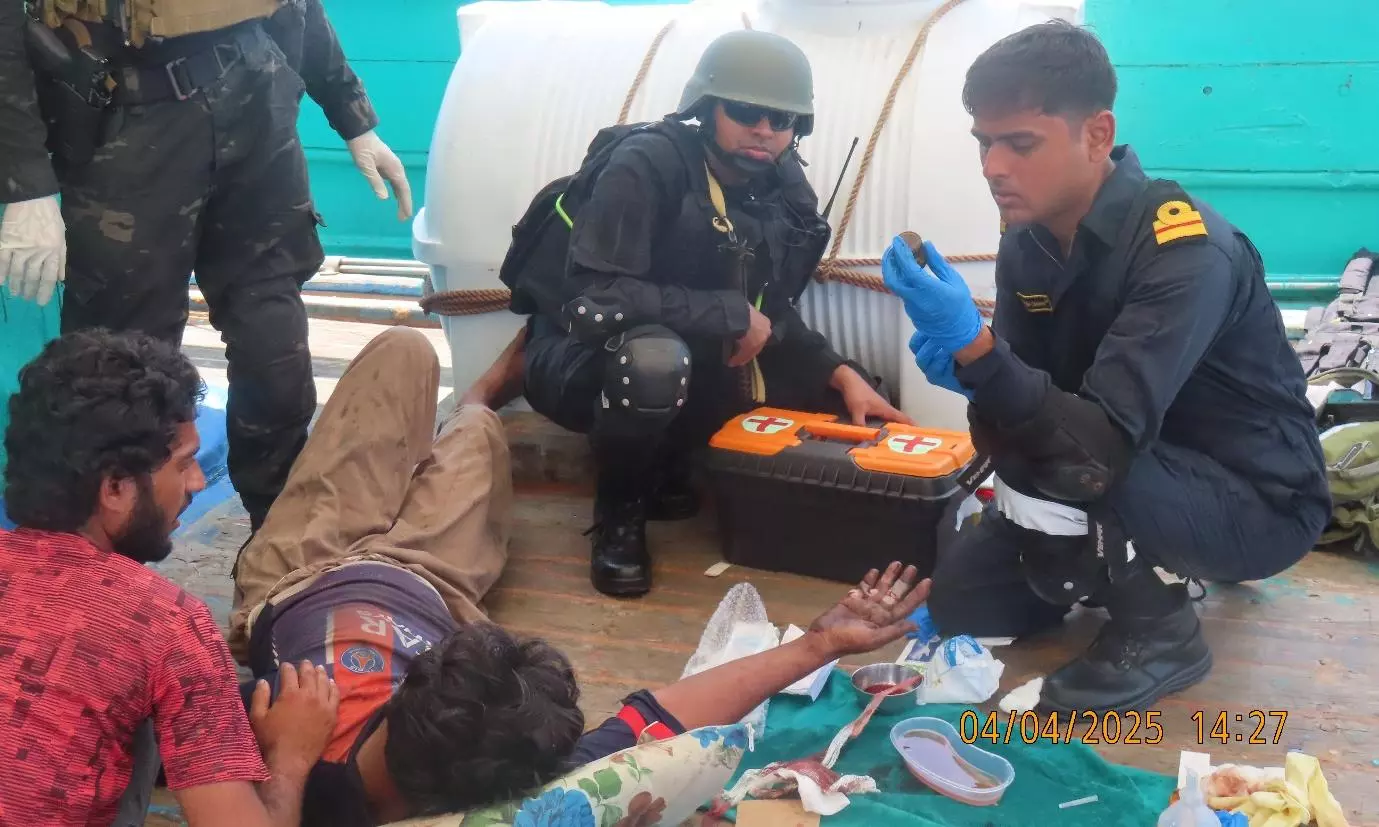 INS Trikand Saves Critically Injured Pakistani Sailor in Arabian Sea