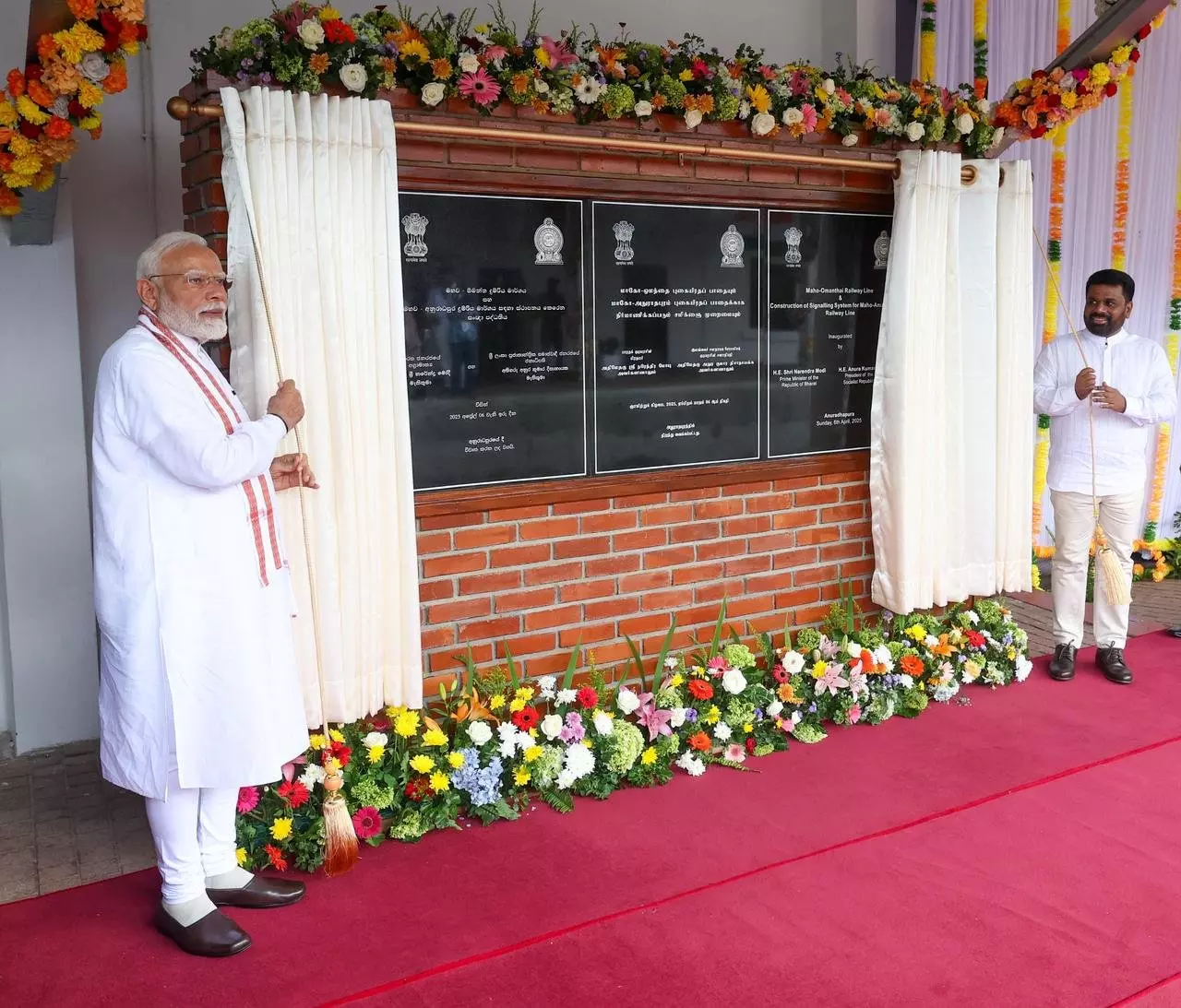 Sri Lanka: Modi launches two railway projects built with Indian assistance in Anuradhapura