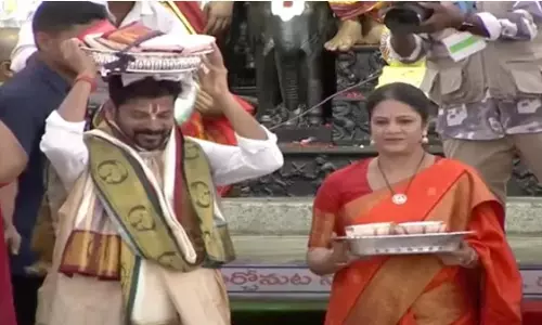 Sri Rama Navami: CM Revanth offers silk robes to Seethaaramachandra Swamy in Bhadrachalam