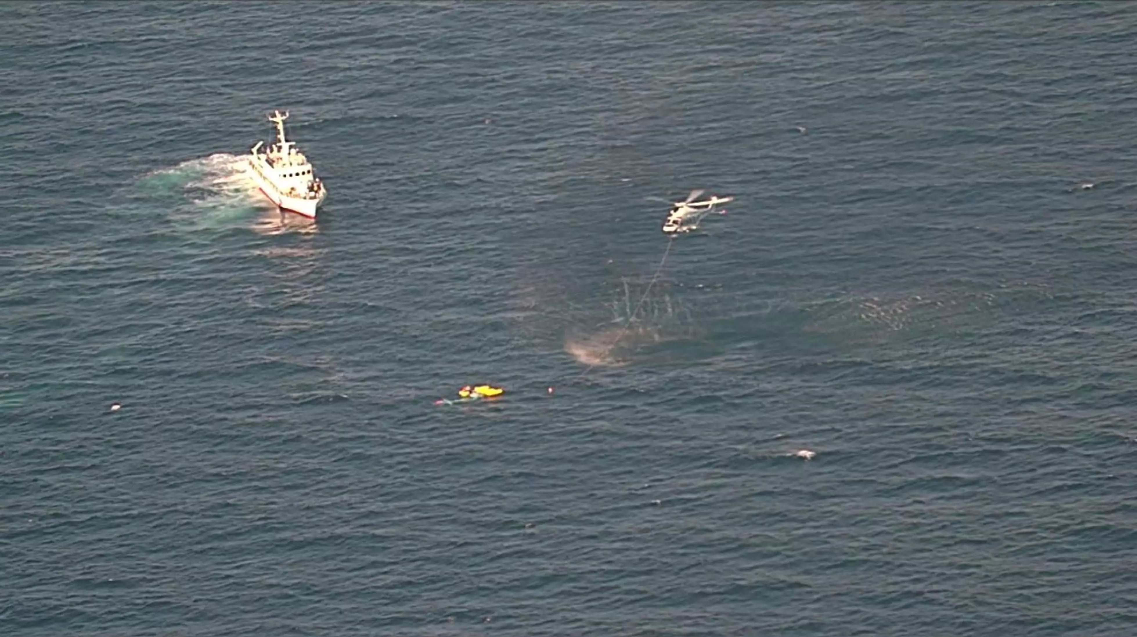 Helicopter crashes into sea off Japan, killing 3 while 3 are rescued