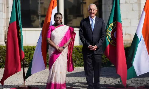 President Murmu, Portuguese counterpart jointly release special commemorative stamps President Murmu, Portuguese counterpart jointly release special commemorative stamps