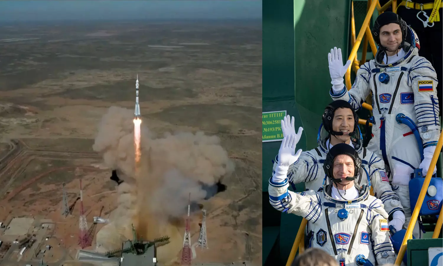NASA astronaut with two Russian crew-mates launches to International Space Station
