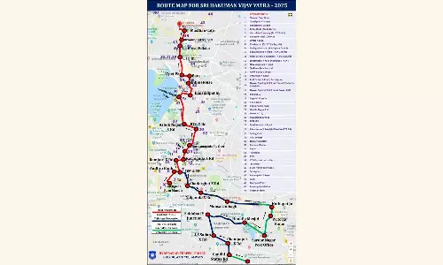 Traffic advisory for Sri Hanuman Jayanti Yatra in Hyderabad on Saturday