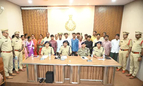 22 Maoists Surrender Before Mulugu SP 22 Maoists Surrender Before Mulugu SP