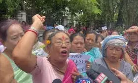 Security beefed up in Manipur as Kuki-Zo women block Meitei pilgrimage route in Churachandpur