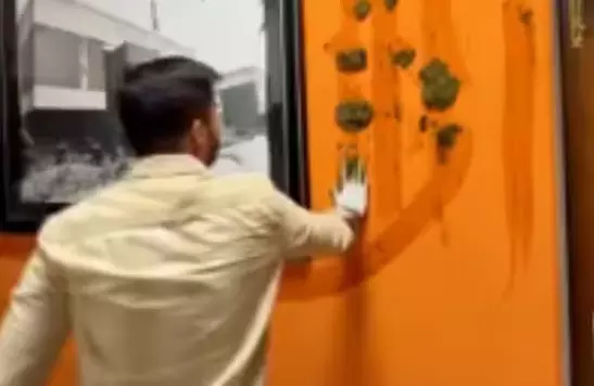 Delhi University Student Smears Cow Dung on Principal’s Office in Protest