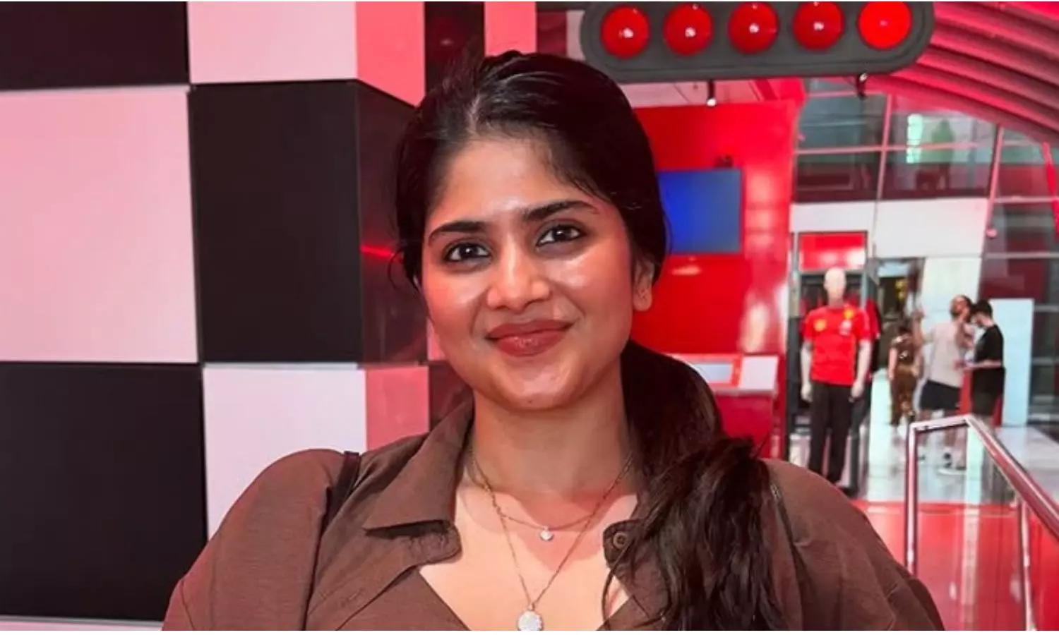 Megha Akash Enjoys a Night Under Sakura Lights