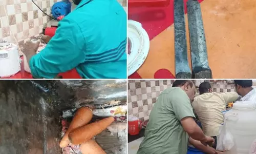 Rusty Iron knives at A1 Fruit and juice shop in Vengalrao Nagar