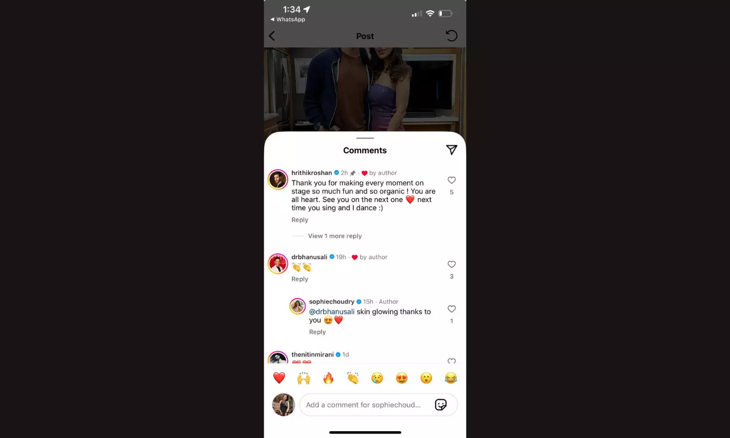 Hrithik Roshan’s Warm Message to Sophie Choudry