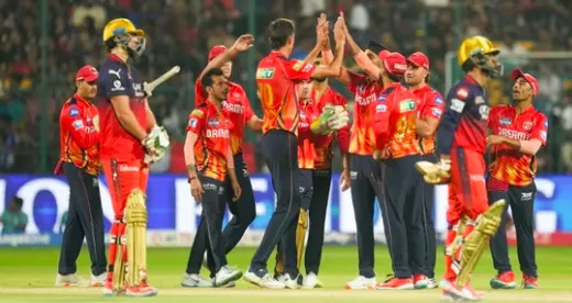 RCB Score 95/9 Against PBKS