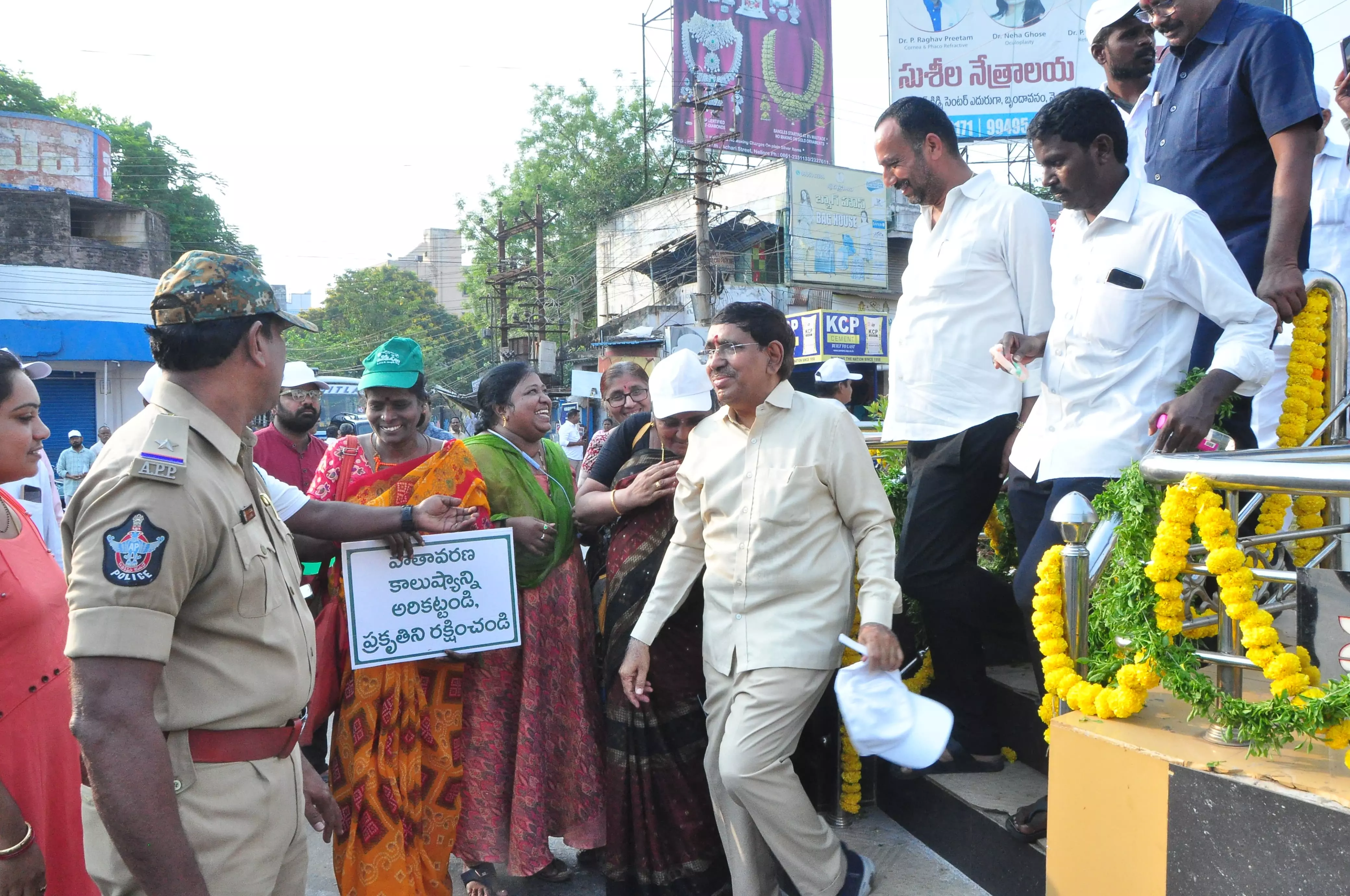 Narayana Leads Swachh Andhra - Swachh Divas Rally, Launches Bio-mining Unit in Nellore