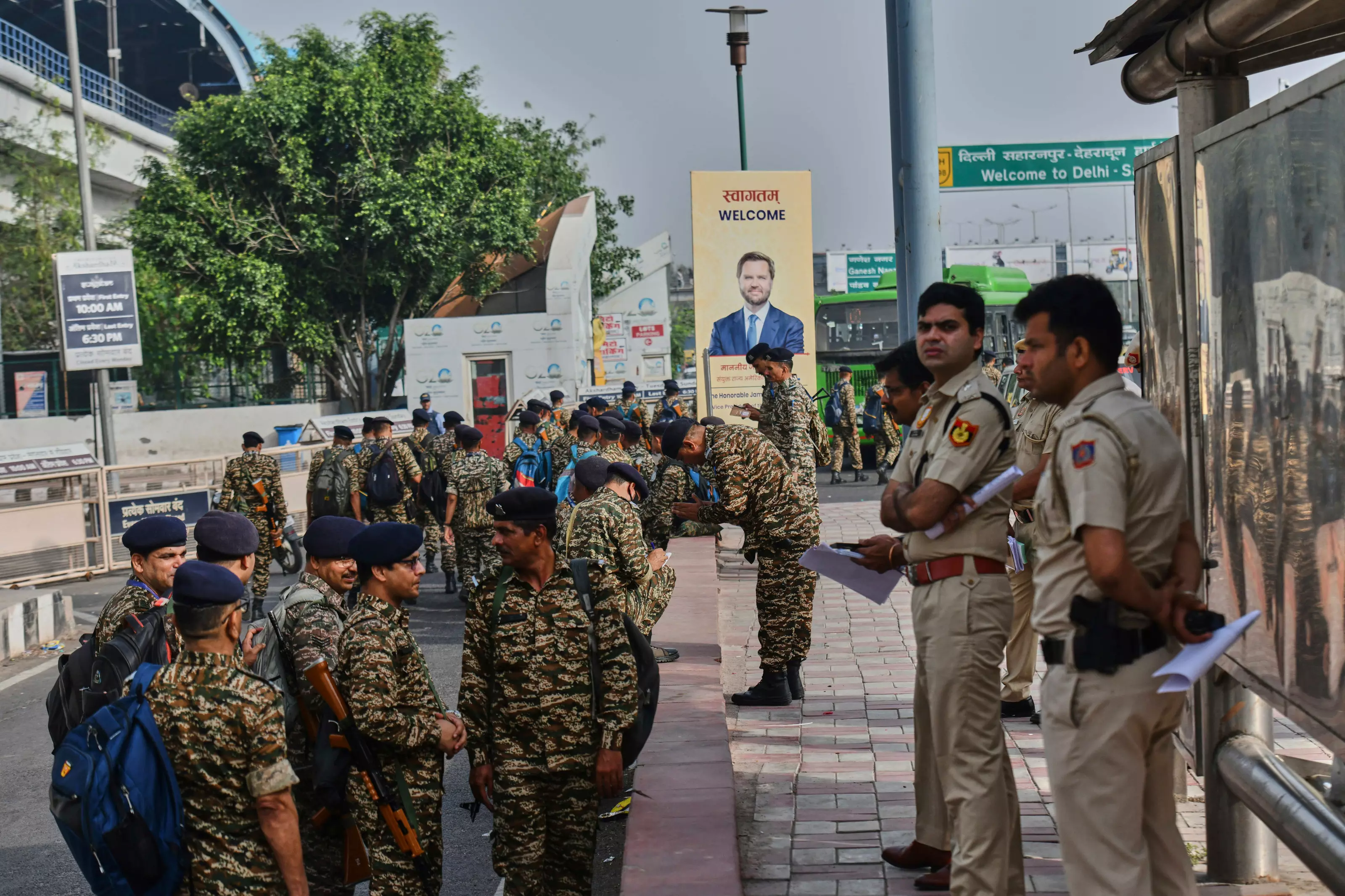 Tight Security In Delhi Ahead Of US Vice Presidents Visit