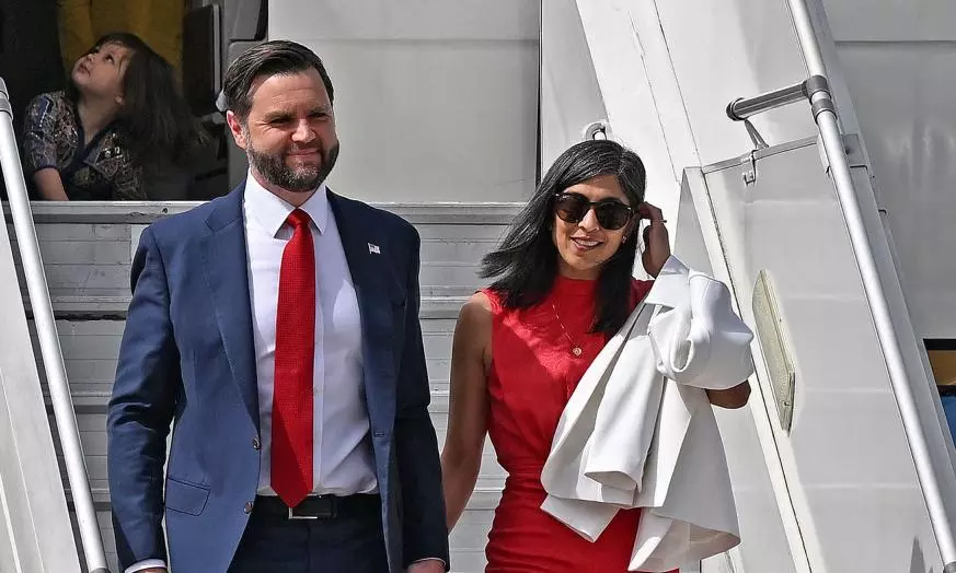 US Vice President J D Vance Arrives In India