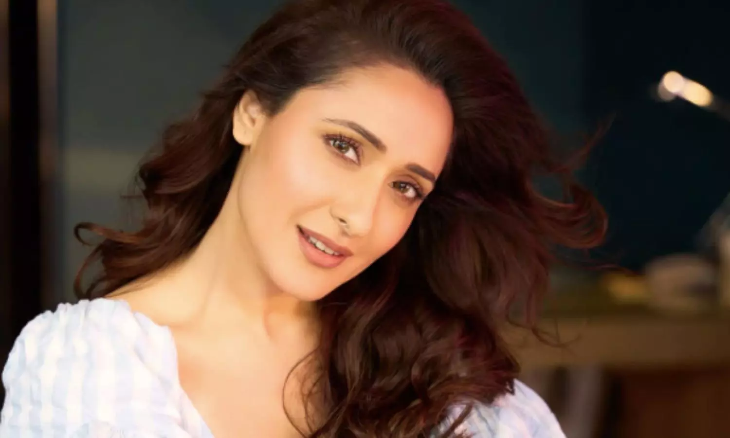 Pragya Jaiswal In Chic Blue Checkered Ensemble Pragya Jaiswal In Chic Blue Checkered Ensemble