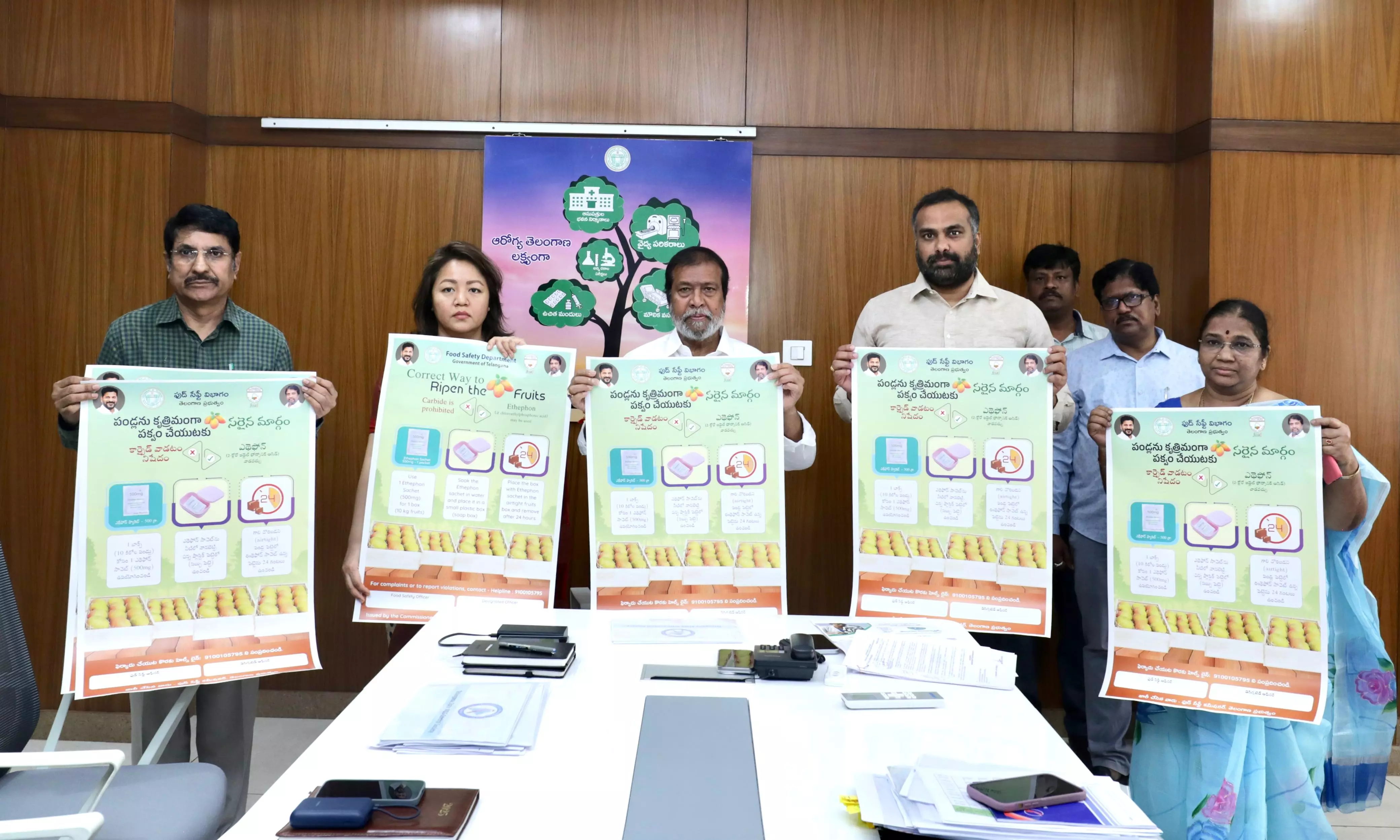 Telangana: Posters Out on Heatstroke, Mango Ripening Telangana: Posters Out on Heatstroke, Mango Ripening