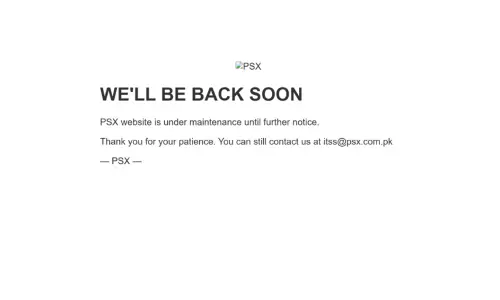 Pakistan Stock Exchange Website Taken Offline Temporarily