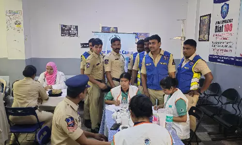 Free Medical Camp Organized At SR Nagar Police Station