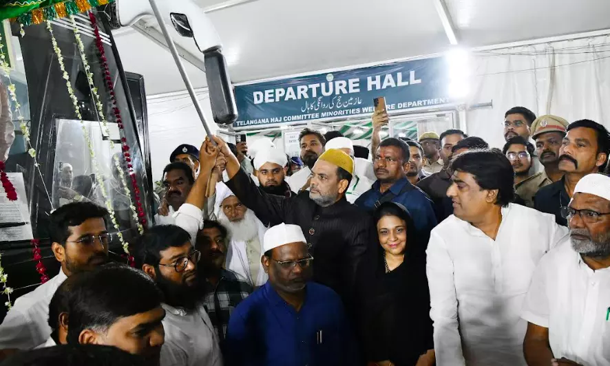 Hyderabad: First Batch Of Indian Haj Pilgrims Flagged Off From Haj House