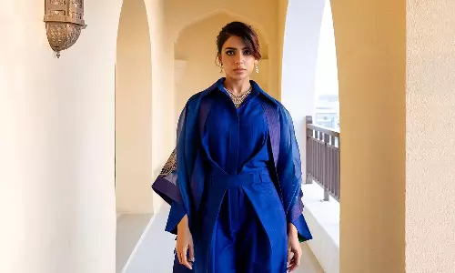 Samantha Ruth Prabhu Shines In Classy Blue Ensemble