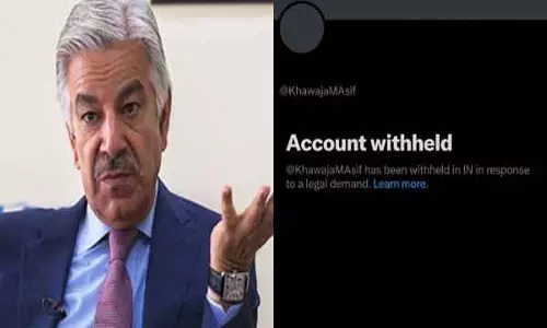 Pakistan Defence Ministers X Account Withheld In India