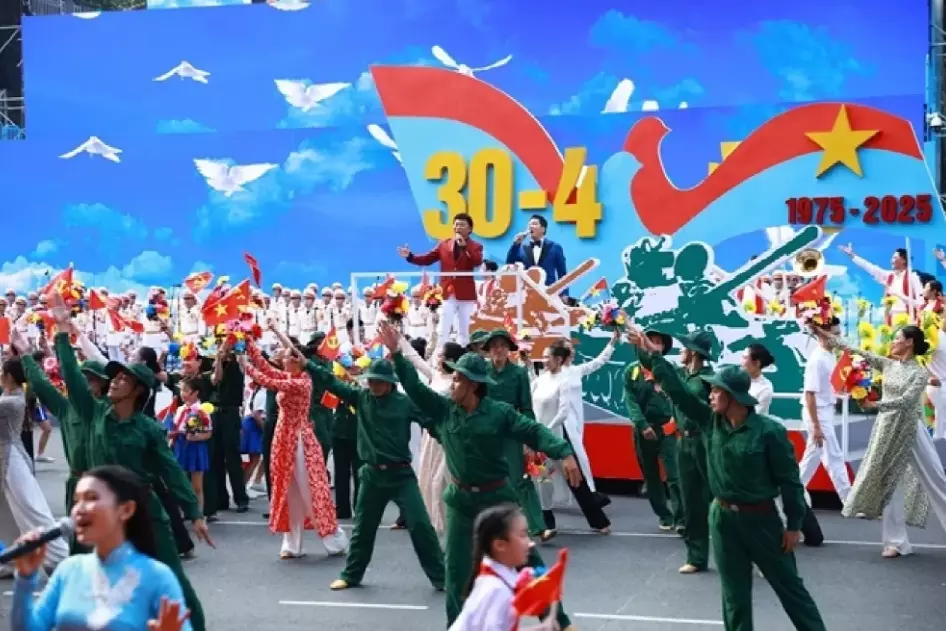 Vietnam Marks 50 Years of Reunification with Grand Parade, Drone Show