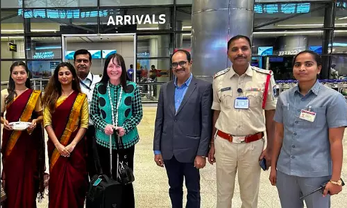 Miss World Chief Arrives In Hyd