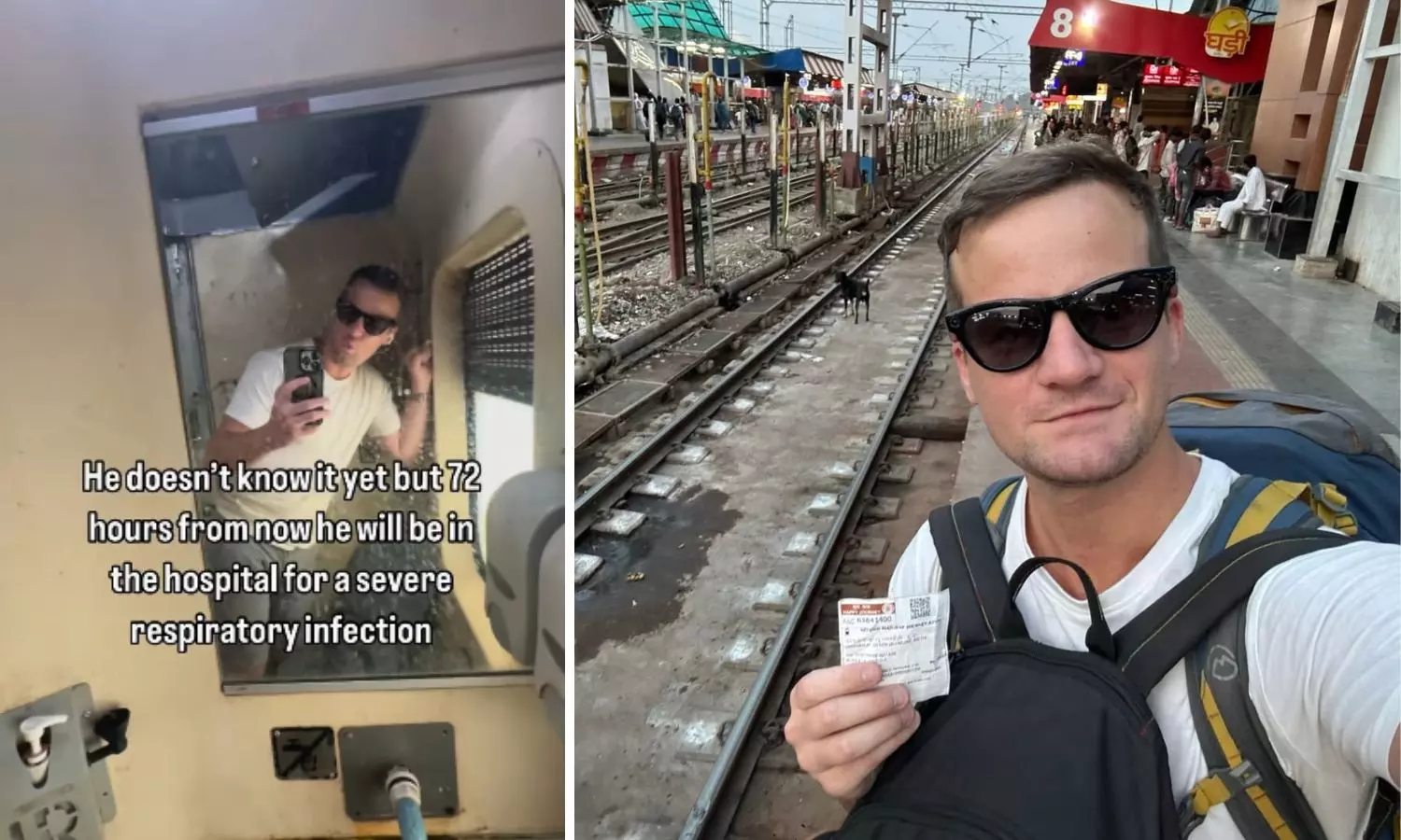 US Vlogger Hospitalised After 15-Hour Indian Train Journey