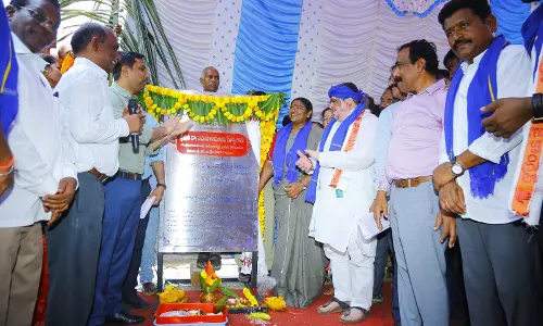 Foundation Laid for Rs 4.8 Crore Bus Station in Mulugu Foundation Laid for Rs 4.8 Crore Bus Station in Mulugu