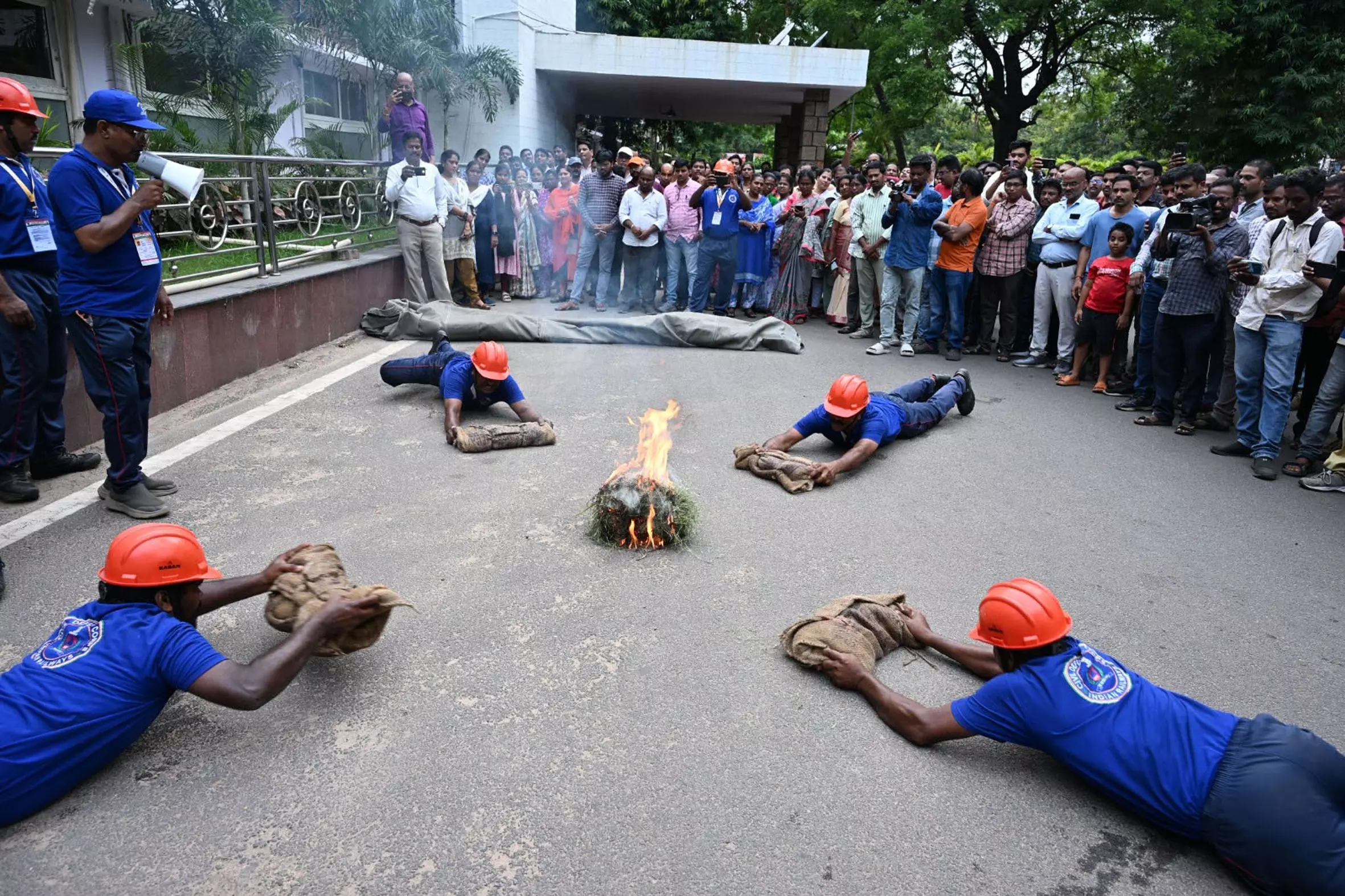 Mock Drill Staged In Vizag; NDRF, SDRF Simulate Bomb Attack Response