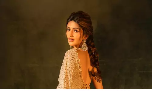 Sreeleelas Shiny Ivory Saree