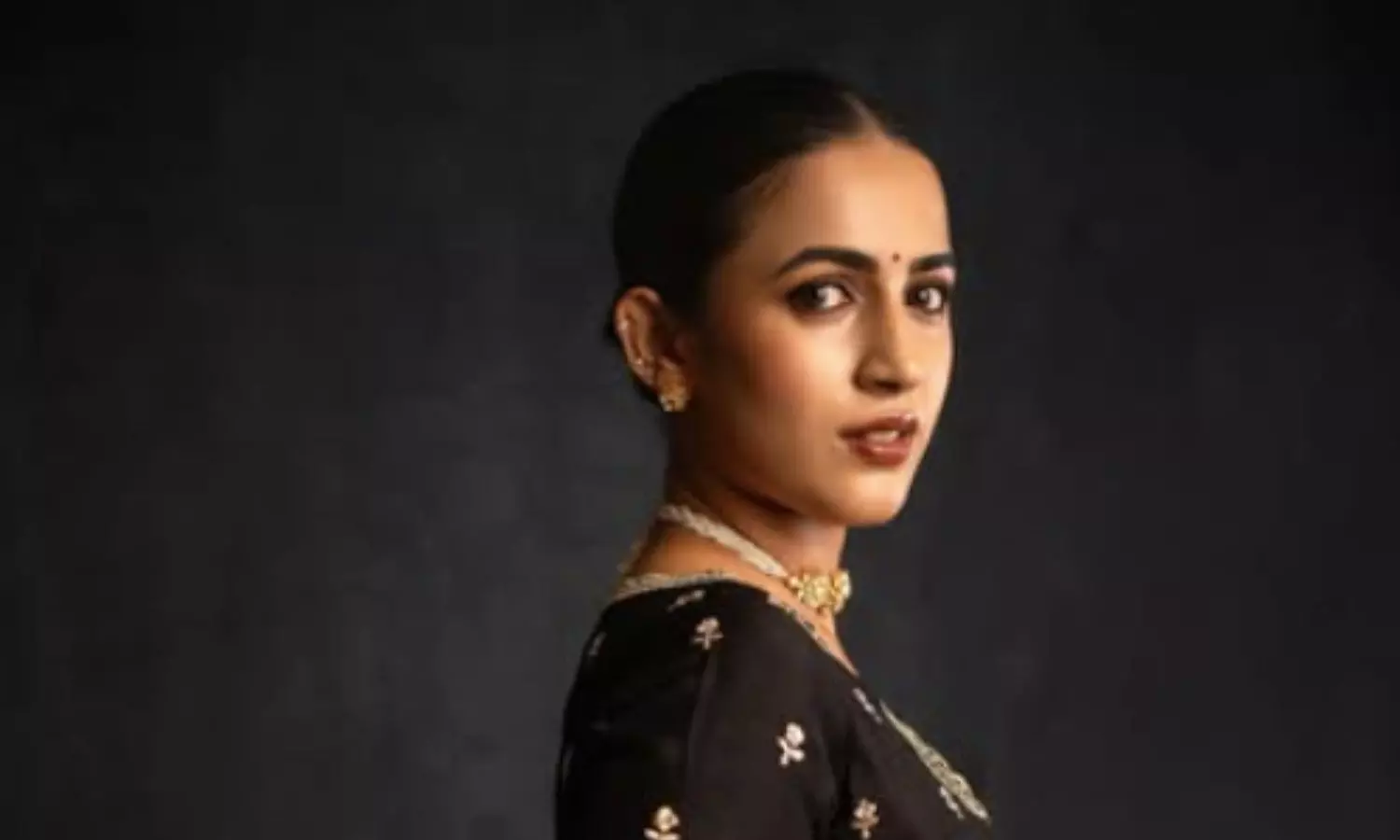 Niharika Konidela In Timeless Black Saree Elegance