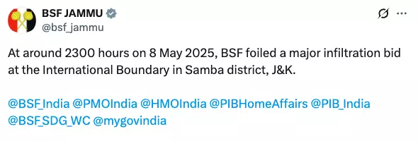 BSF Jammu foils major infiltration bid