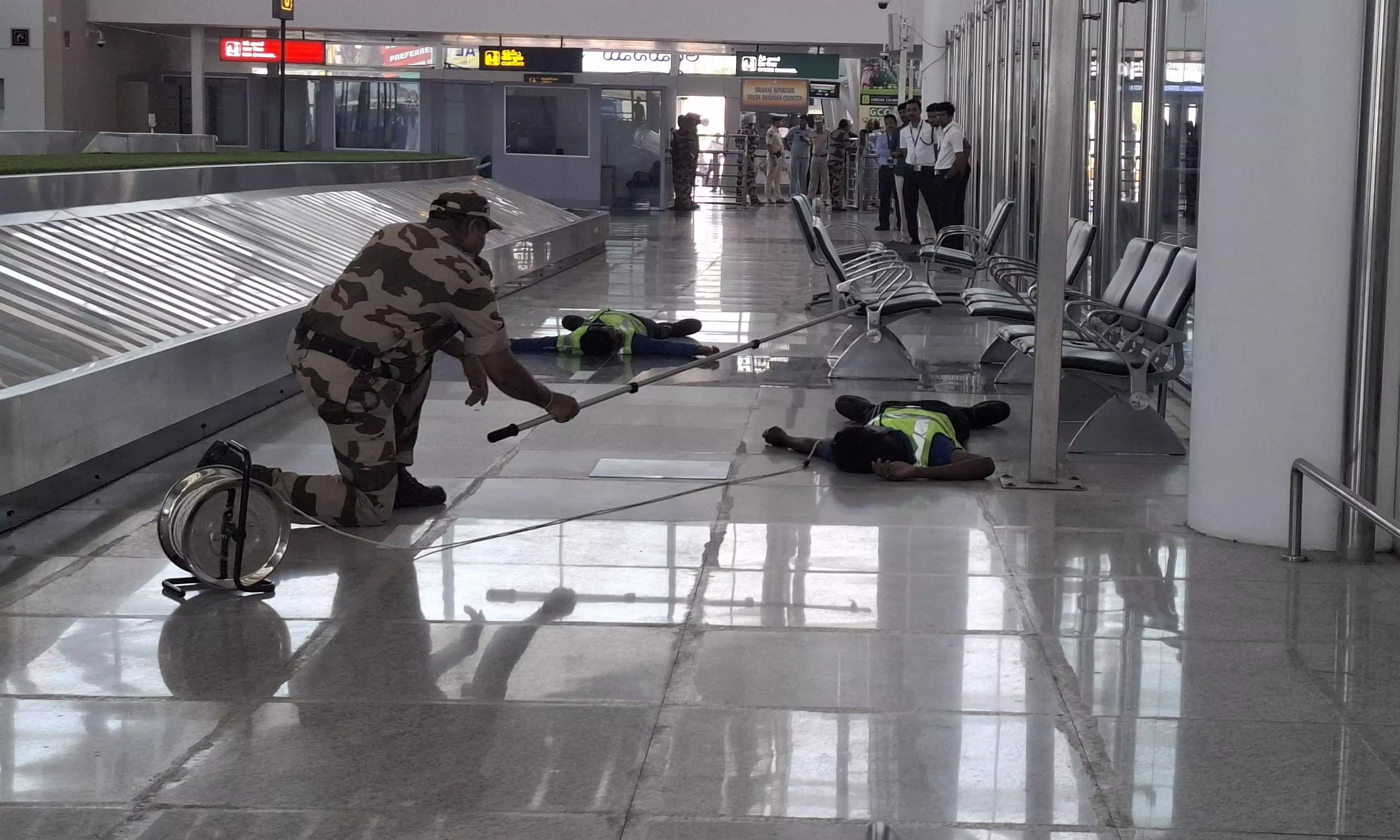 Mock Security Drills at SHAR and Tirupati Airport