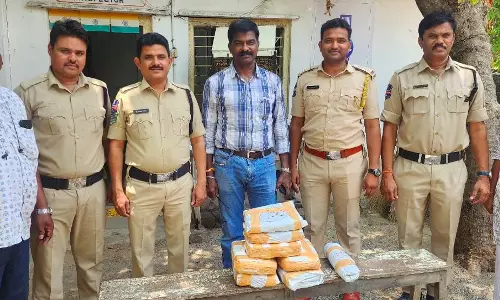 14.7 Kg Of Ganja Seized Near Kazipet Station