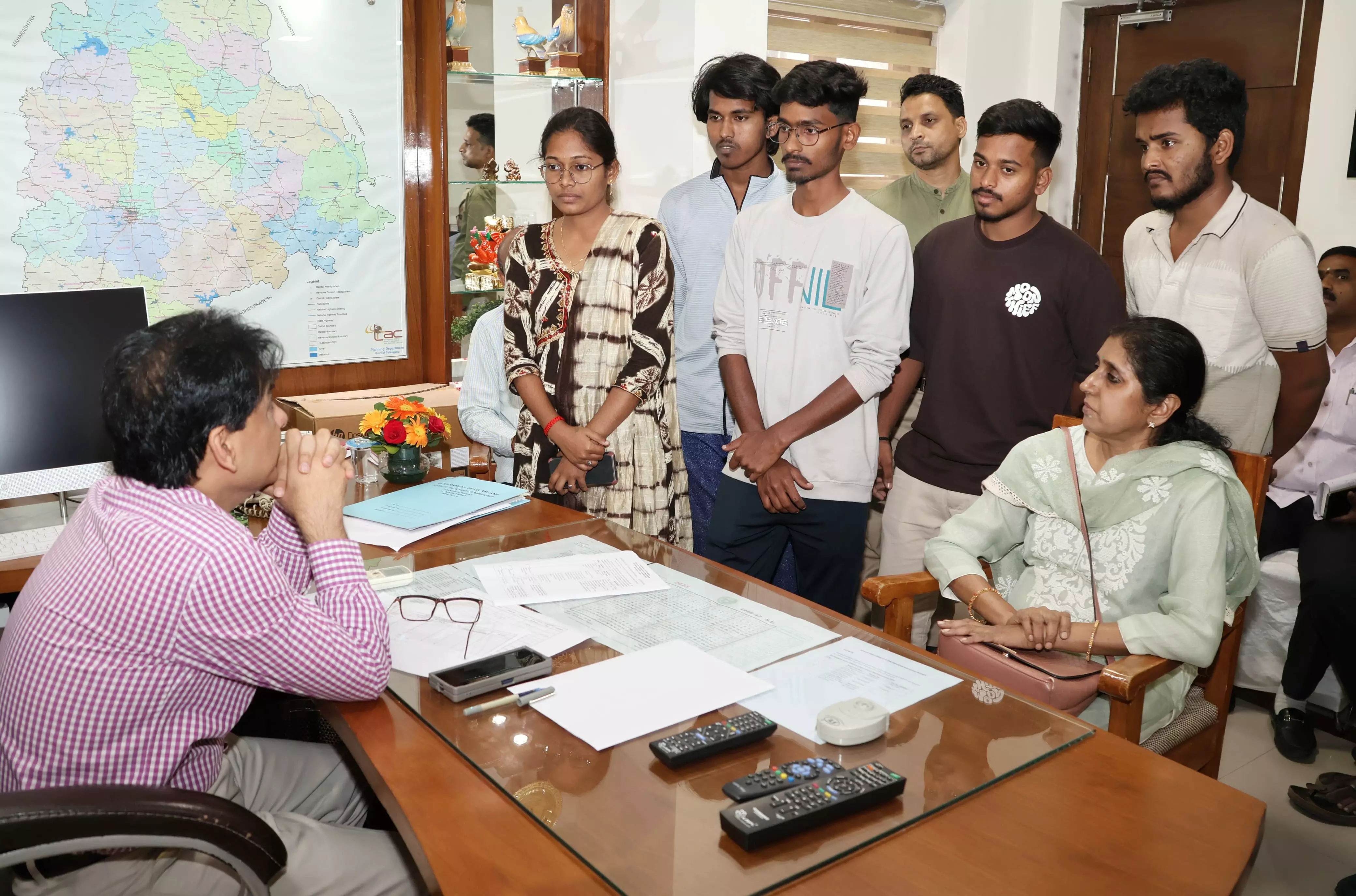 Relief and Reassurance: Telangana Bhavan Supports Returning Students Amid Easing Border Tensions