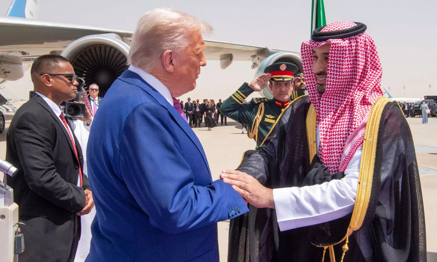 Saudi Crown Prince Welcomes Donald Trump to As He Begins Four-Day Middle East Tour