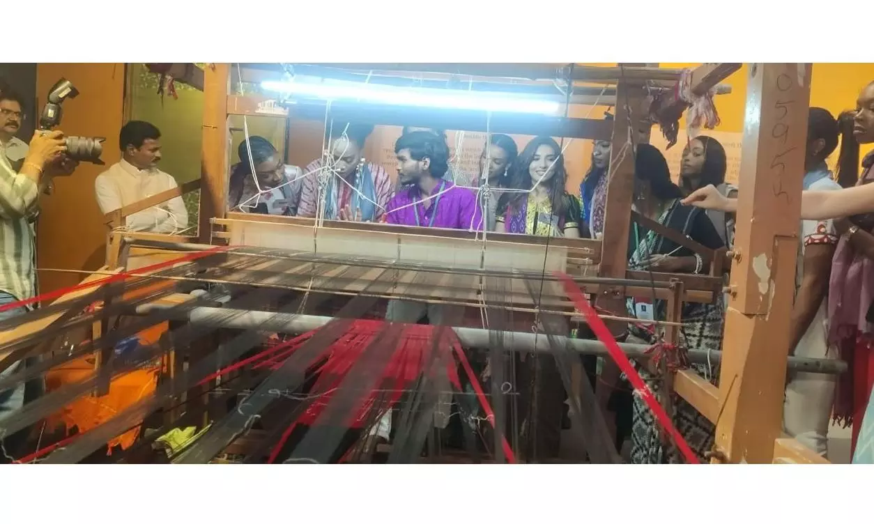 Ikkat sarees captivate Miss World contestants