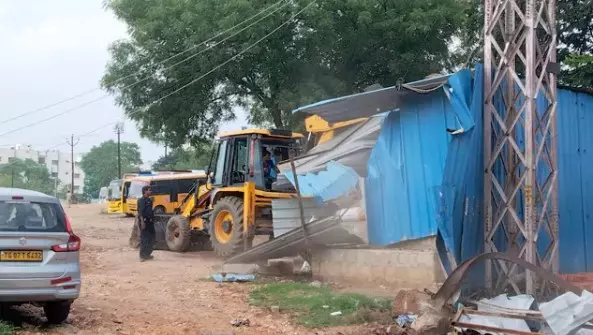 HYDRAA Clears Encroachments in Hydernagar, Restoring Land to 79 Owners