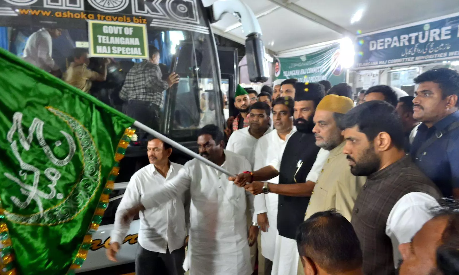 Uttam Flags Off Haj Pilgrims